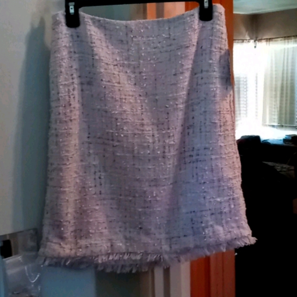 Elle Tweed Fringe Skirt